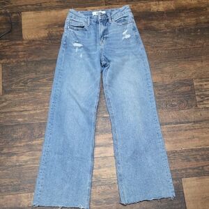 Trendy Blue Flare Jeans